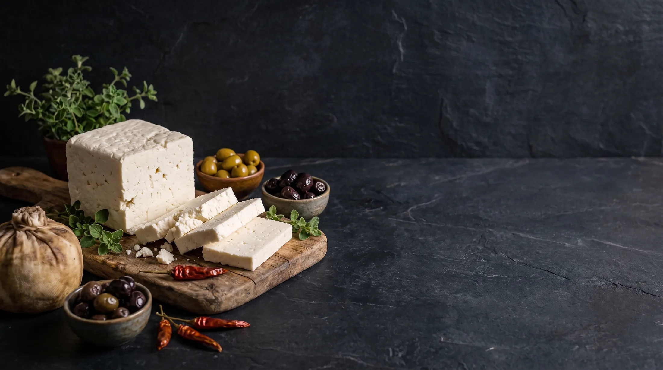 Ezine beyaz peyniri, zeytin ve yayla otları